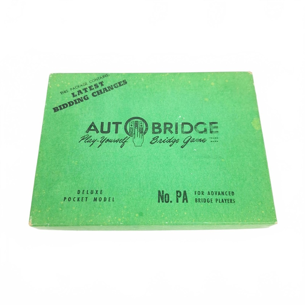 Vintage Autobridge Deluxe Pocket Model PA Play-Yourself Bridge Game 1957 Sheets